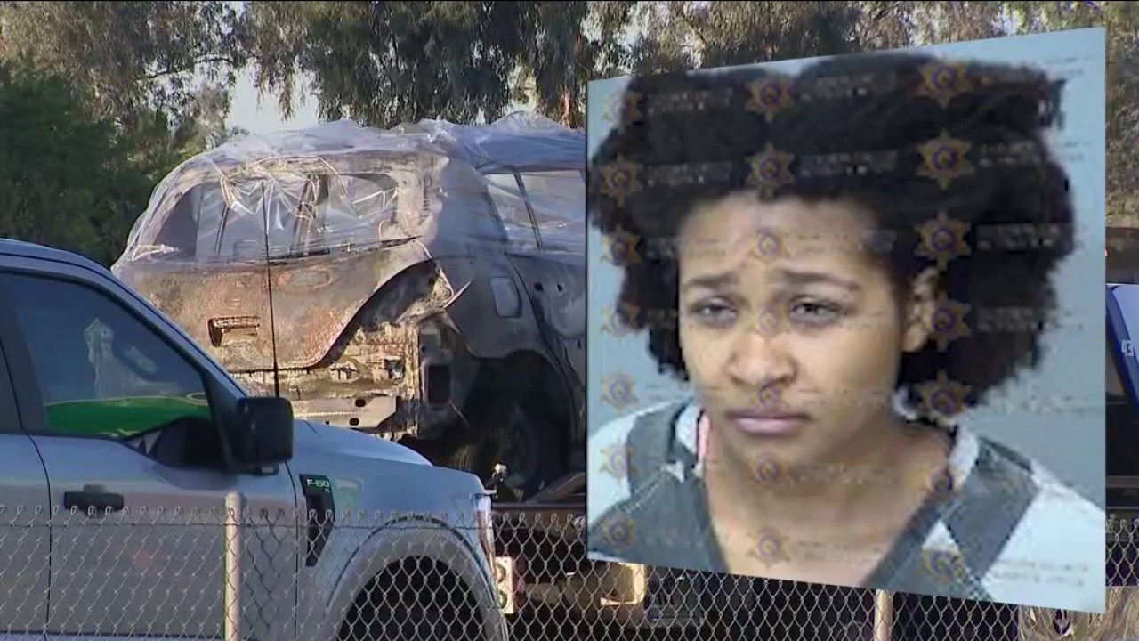 Woman arrested after body found in burned car: DPS