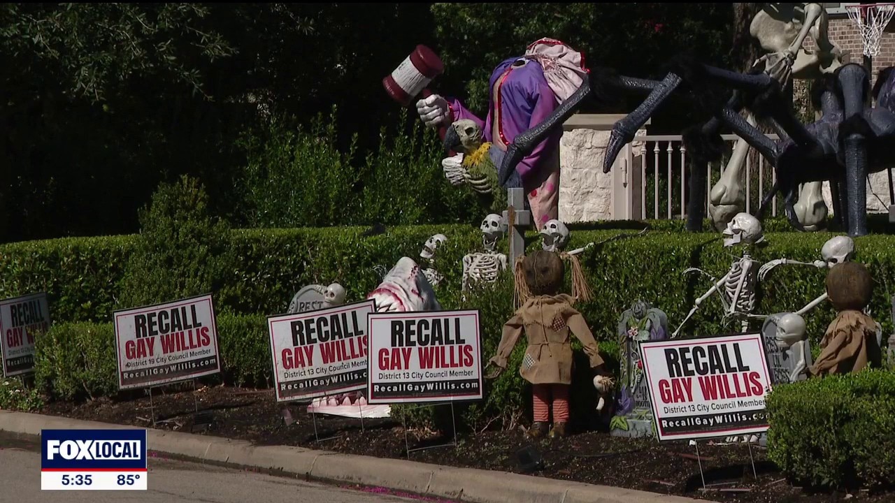 Viral Dallas Halloween decoration house gets political