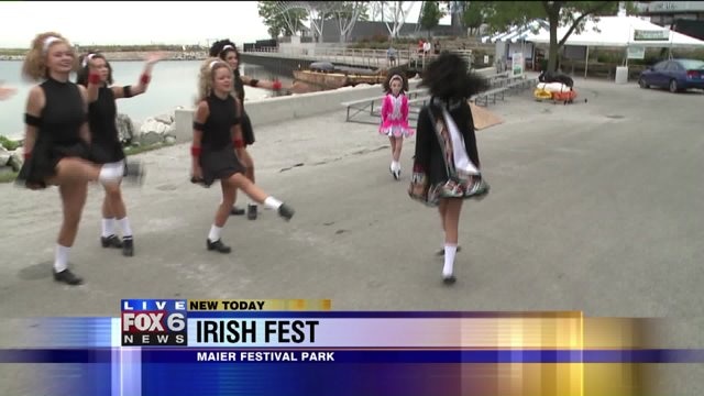 Chip enjoys a performance from the Trinity Irish Dancers