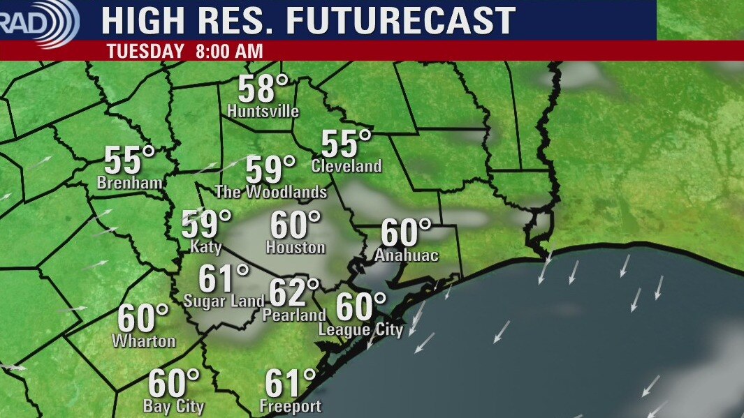 Tuesday morning weather forecast