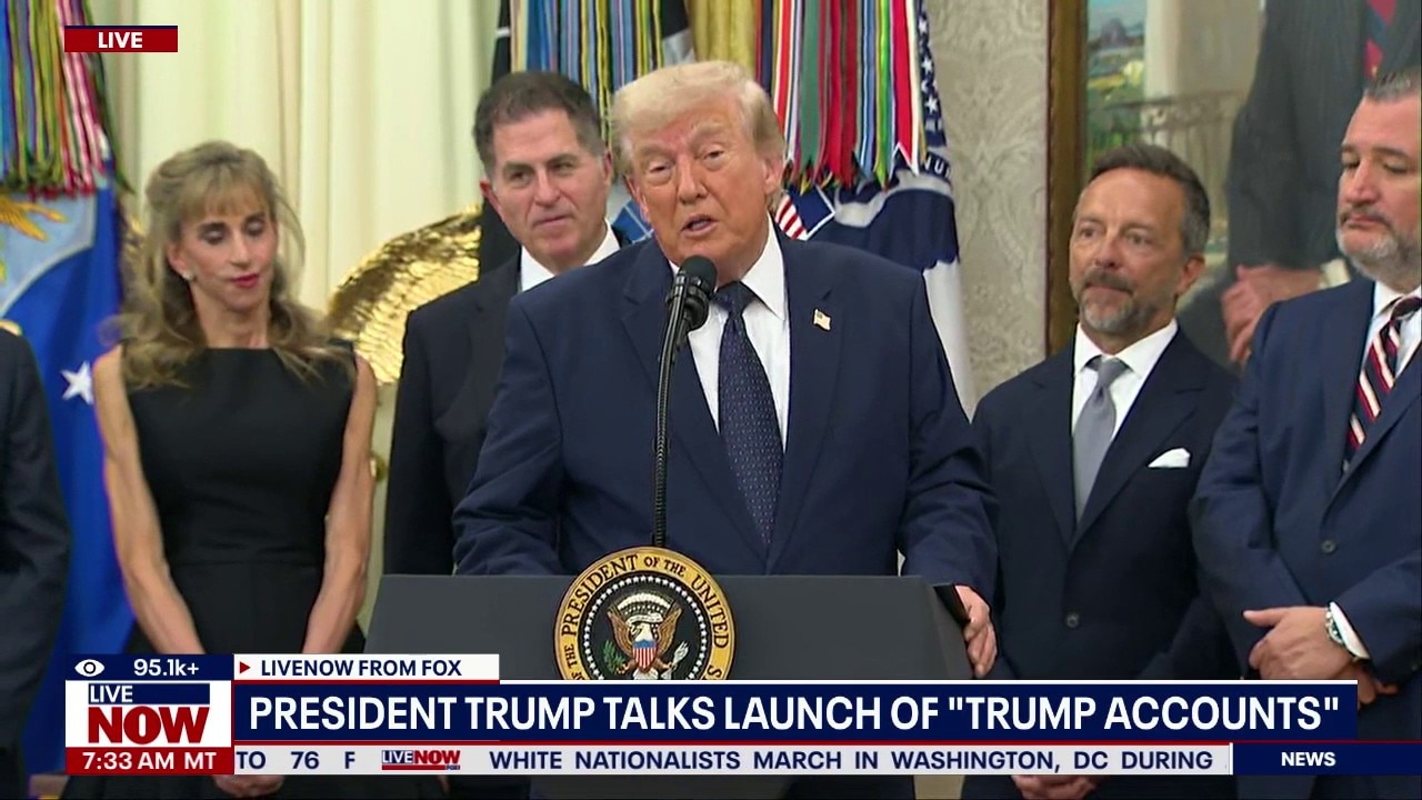 Trump rings opening bells for Trump Accounts launch