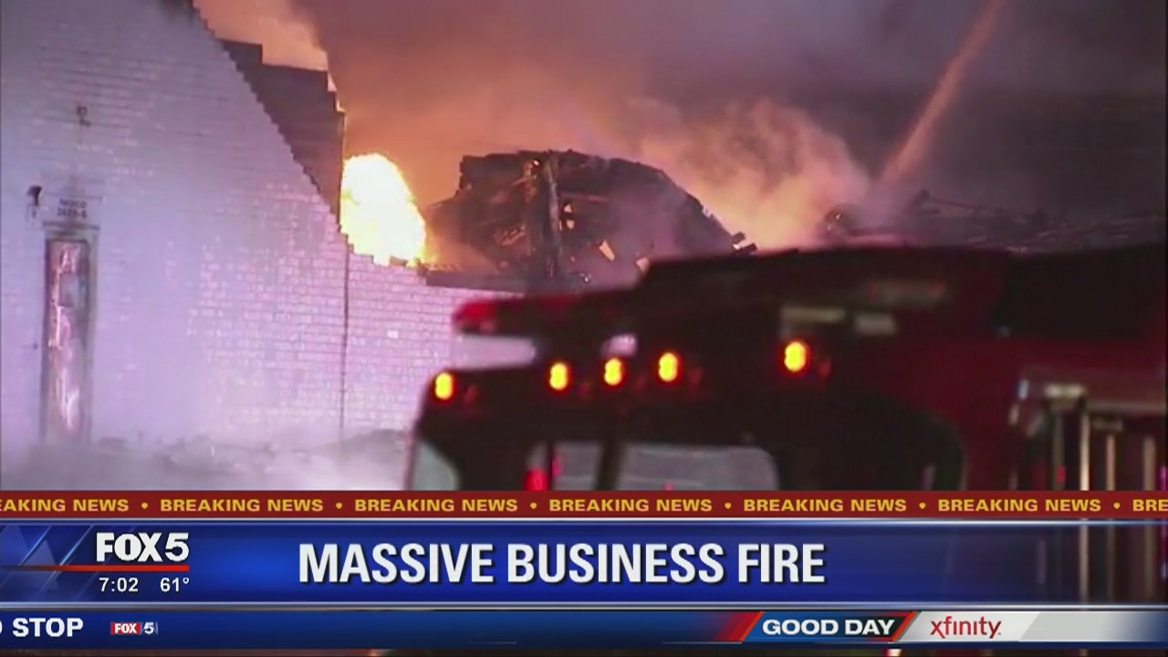 Massive business fire
