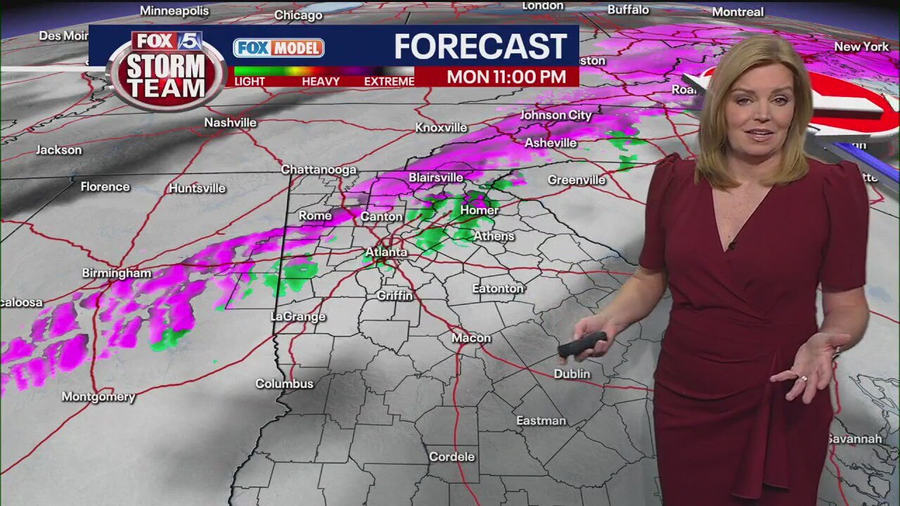 Monday morning weather forecast
