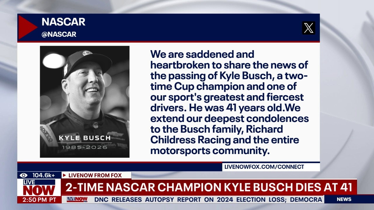 Iconic NASCAR driver Kyle Busch dies at 41