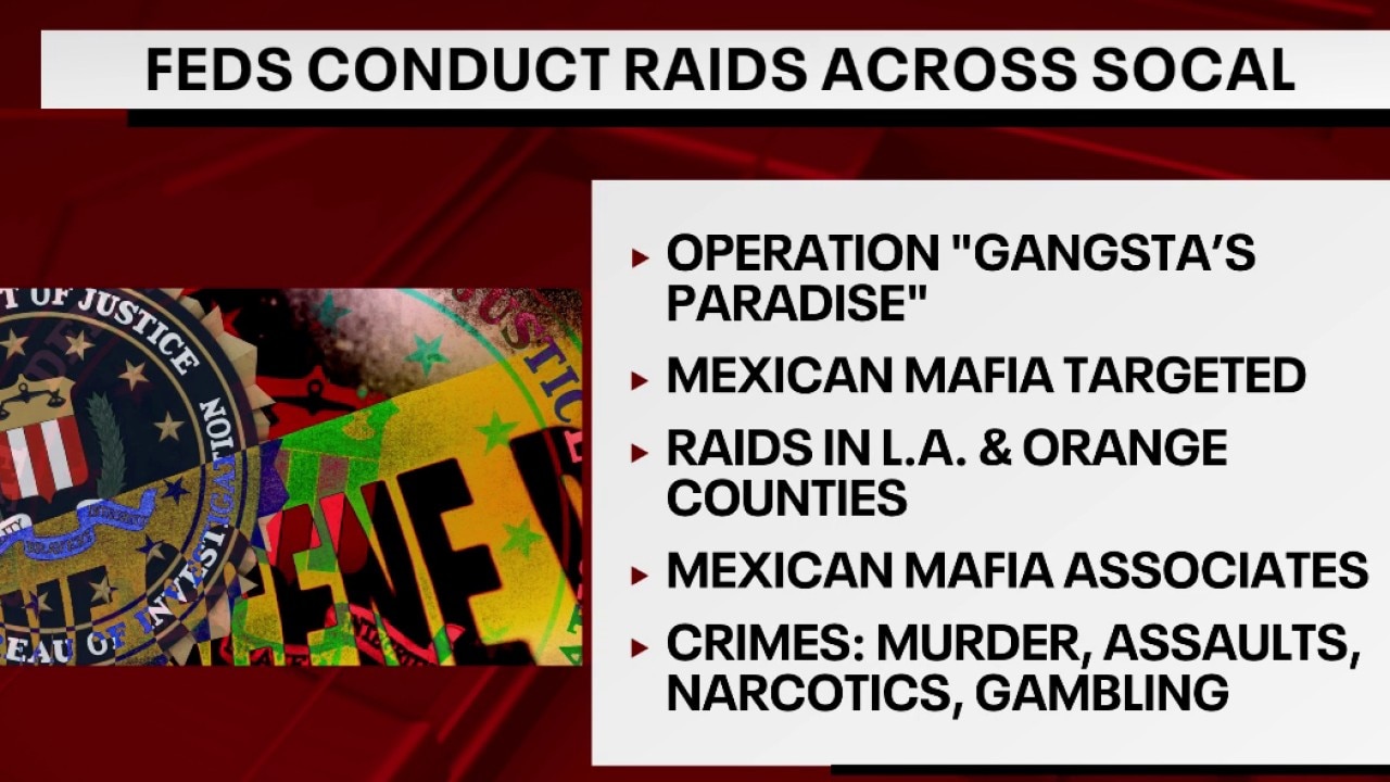'Operation Gangster's Paradise': 37 Mexican Mafia associates arrested