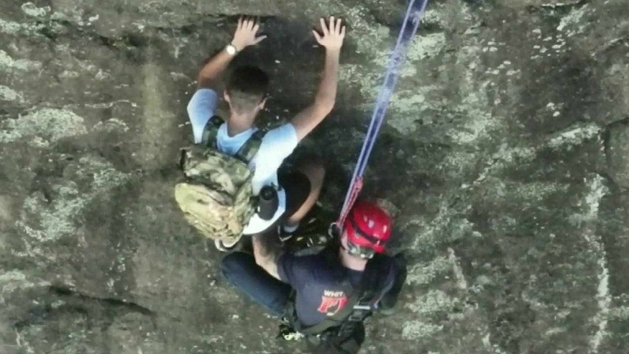 WATCH: Firefighter rescues climber from N. Georgia mountain