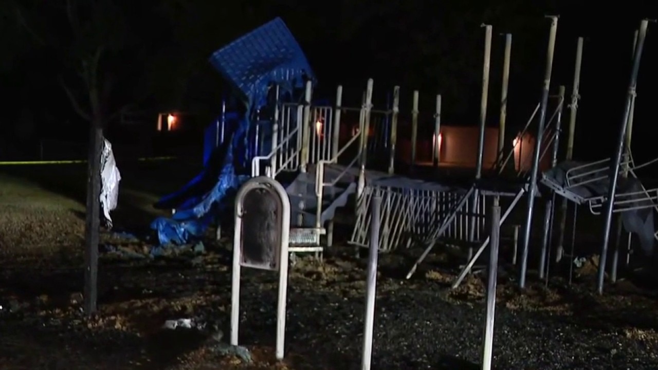 Dearborn school playscape melted in fire