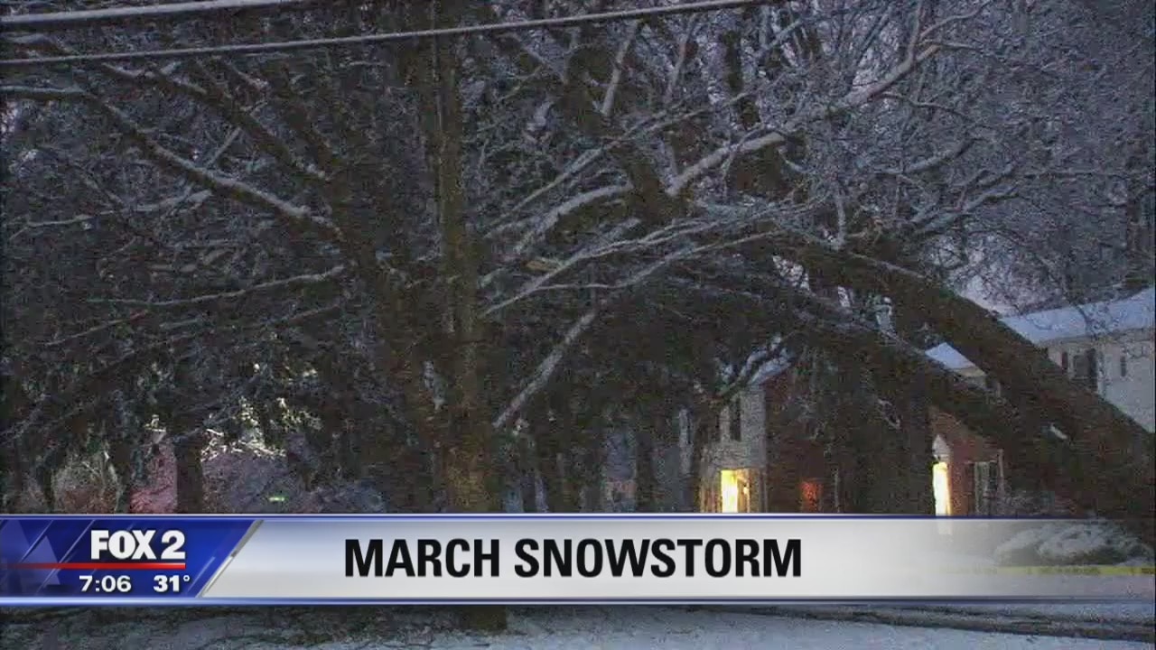 Heavy, wet snow brings icy roads, power outages