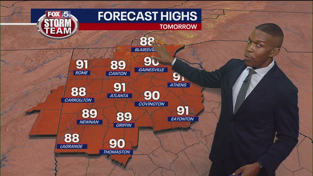 Sunday evening forecast