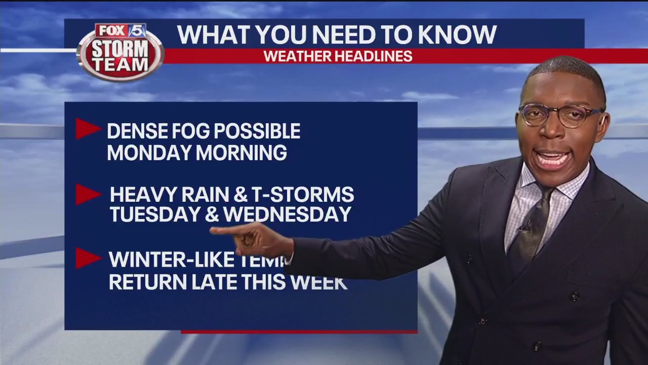 Sunday evening forecast update