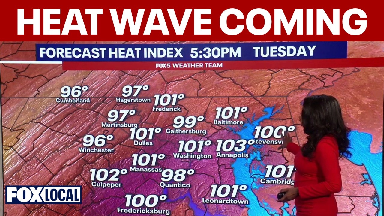 DC weather forecast: Another heatwave before storms late week