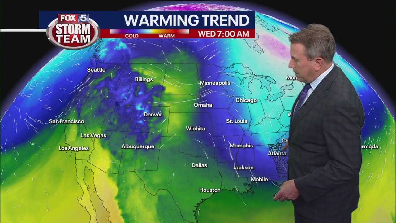 Cold front expected to move through midweek