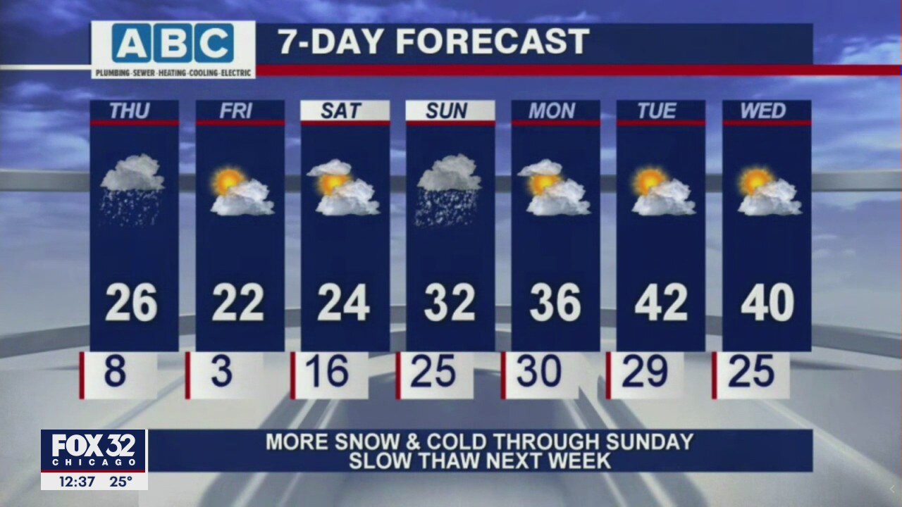 Afternoon forecast for Chicagoland on Feb. 18th