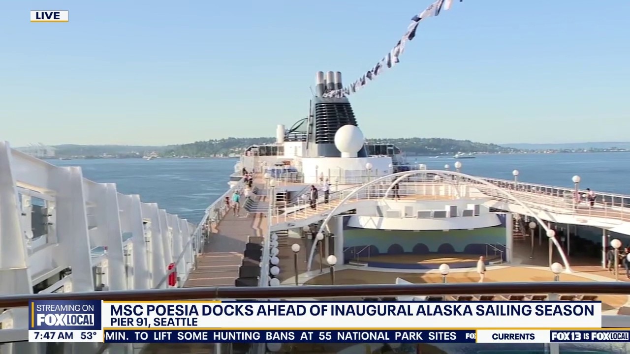 MSC Poesia docks in Seattle ahead of inaugural Alasaka sailing season