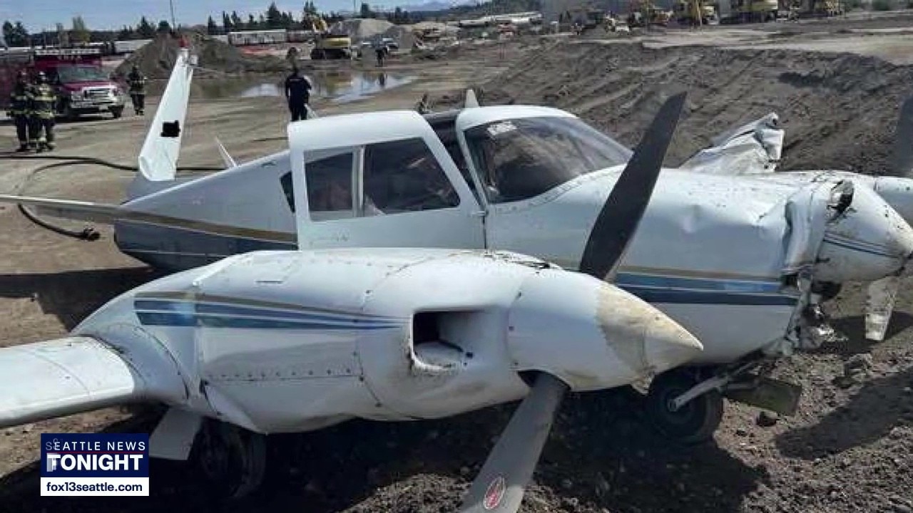 Small plane makes emergency landing at Auburn, WA construction site