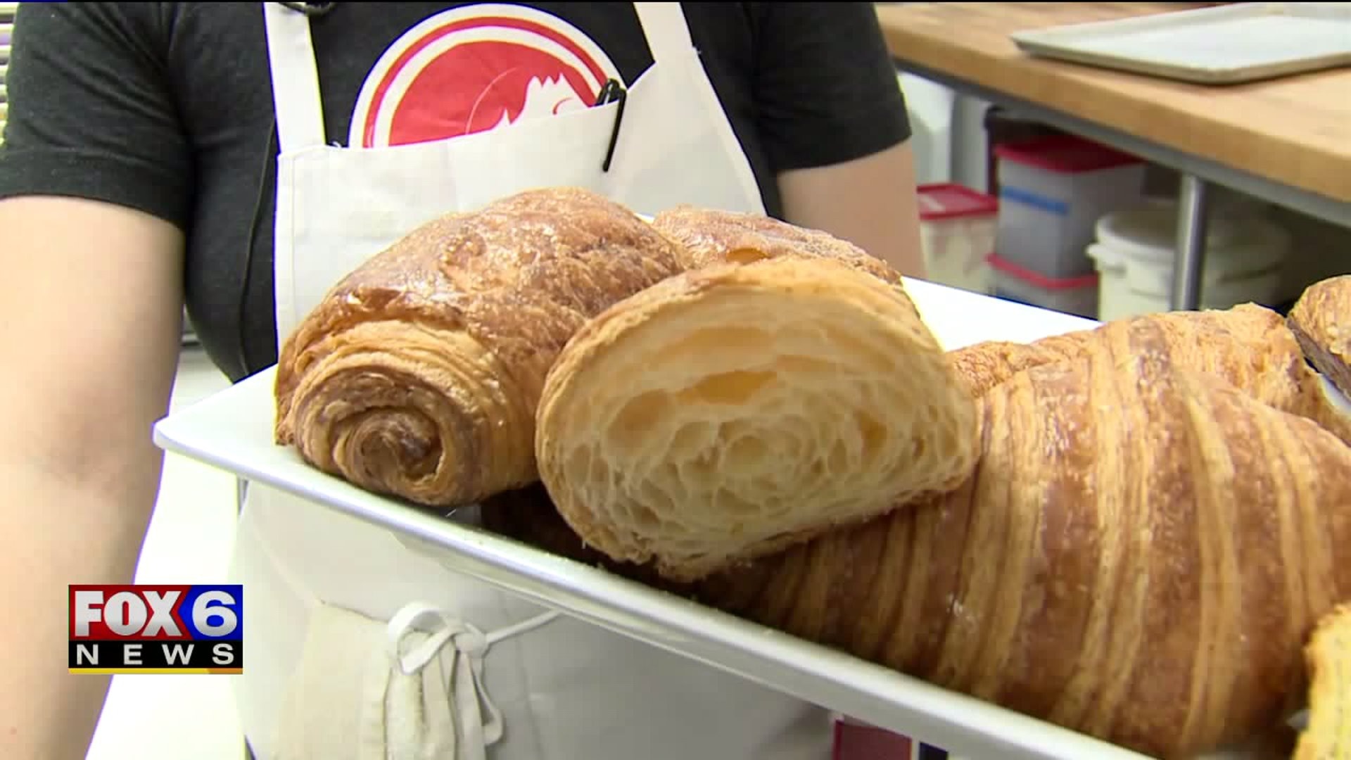 Preparing croissants