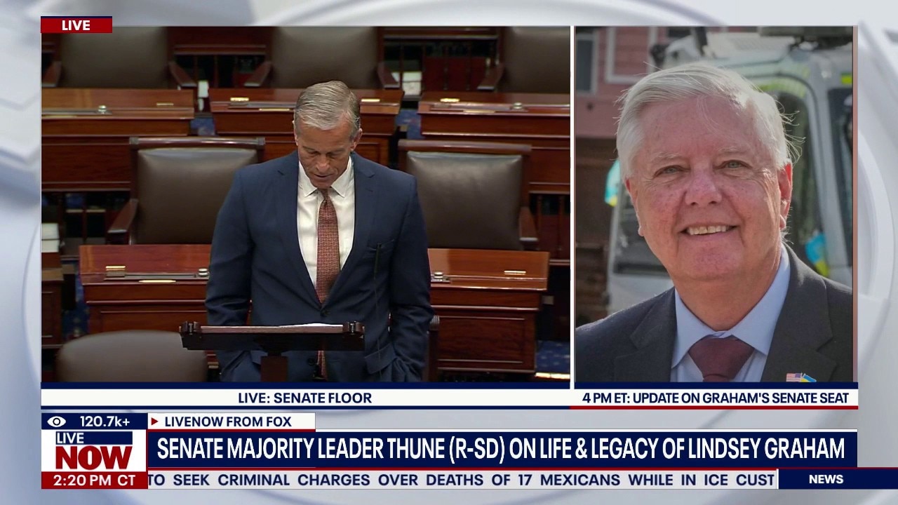 Thune Gets Emotional Honoring Sen. Lindsey Graham