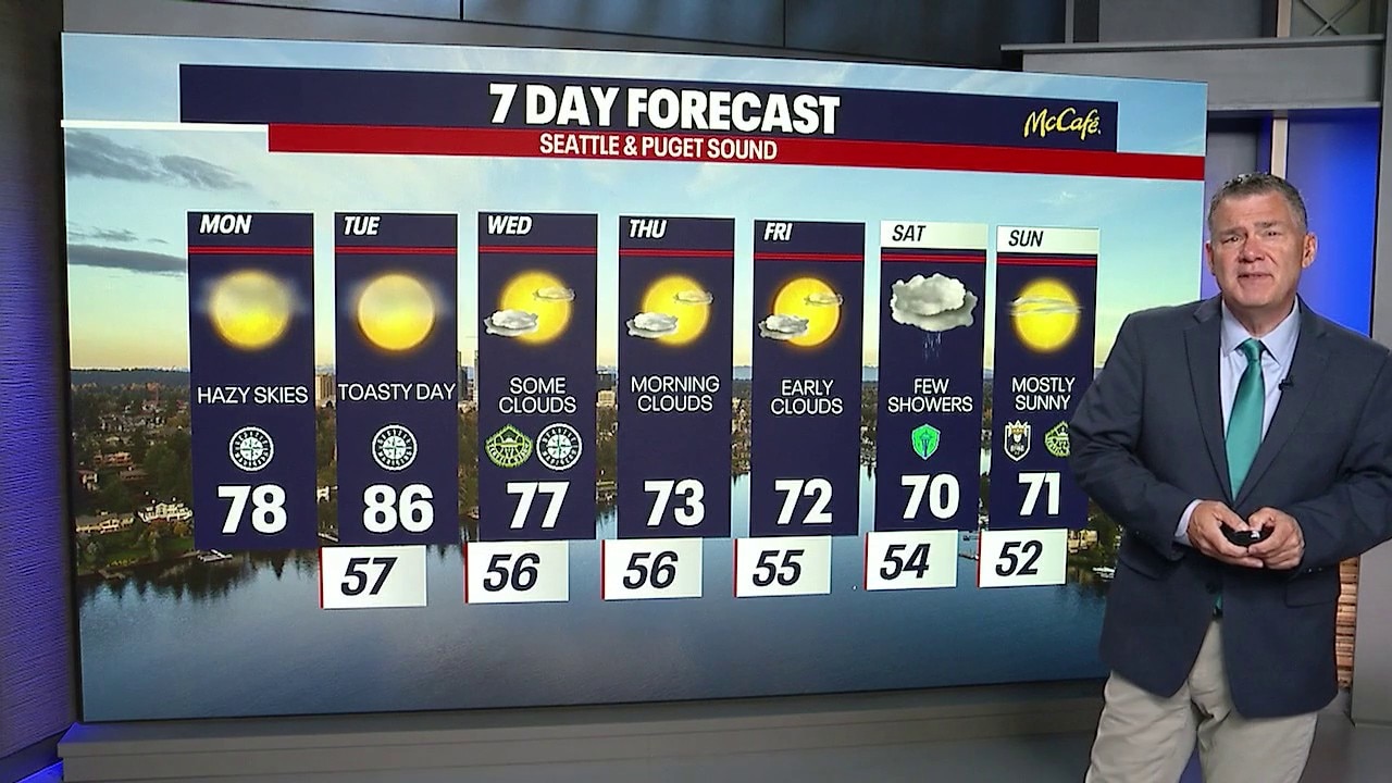 Seattle weather: warm and smoky start to the work week