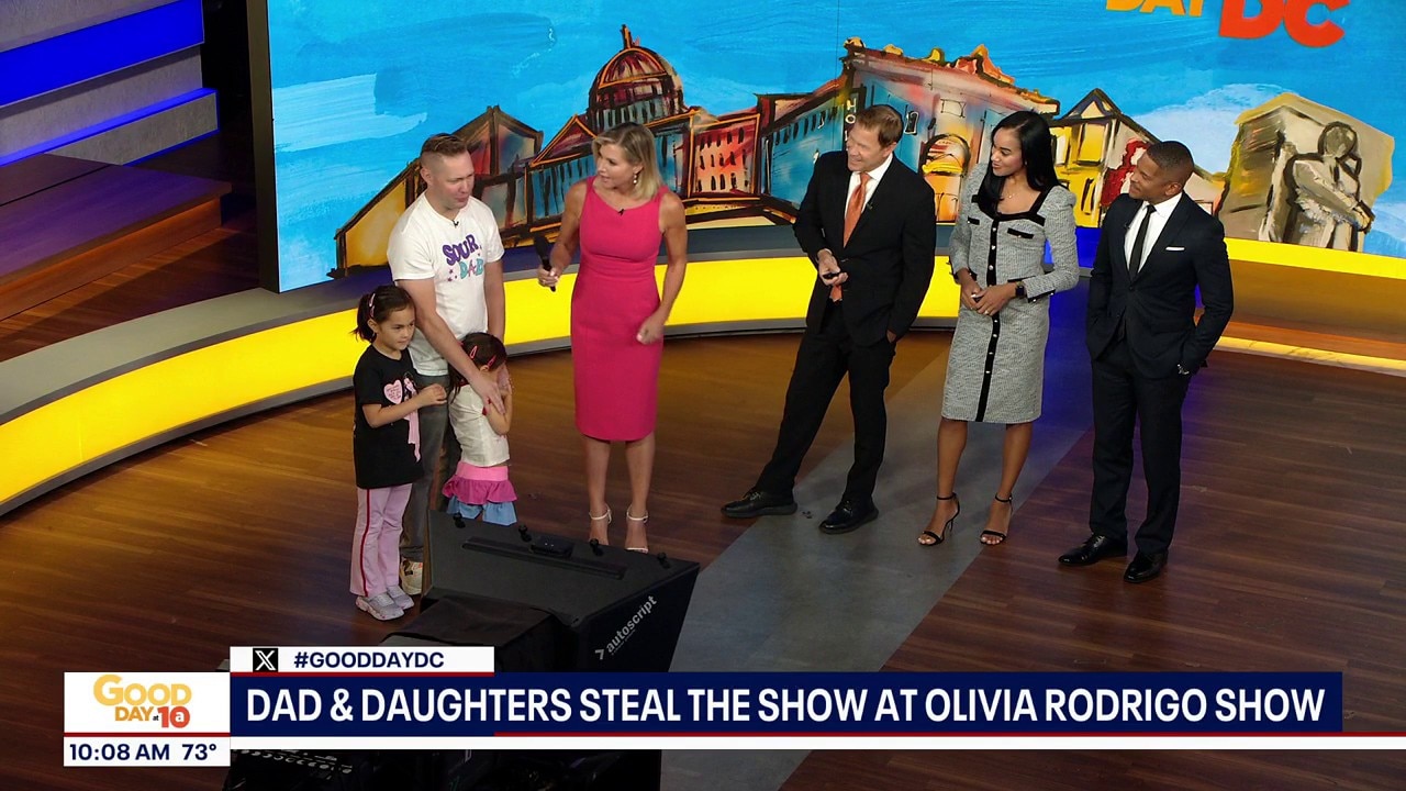 Dad & daughters steal the show at DC Olivia Rodrigo concert