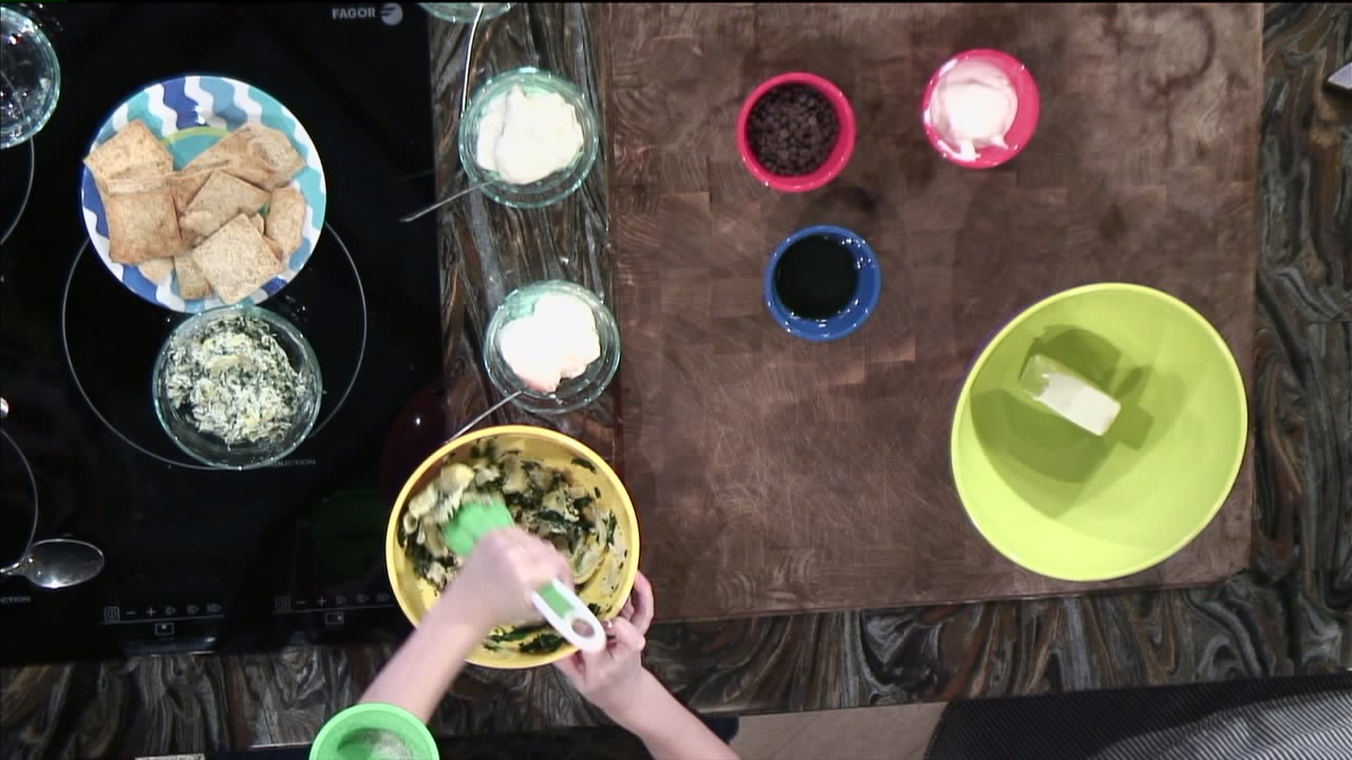 Go green with a dip and dessert