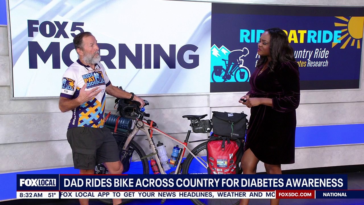 Dad rides bike across country for diabetes awareness