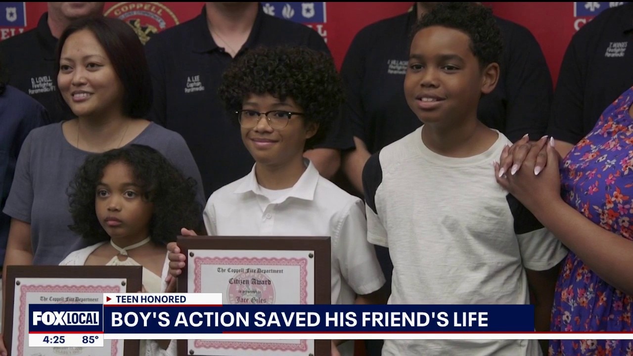 North Texas teen honored for saving friend’s life