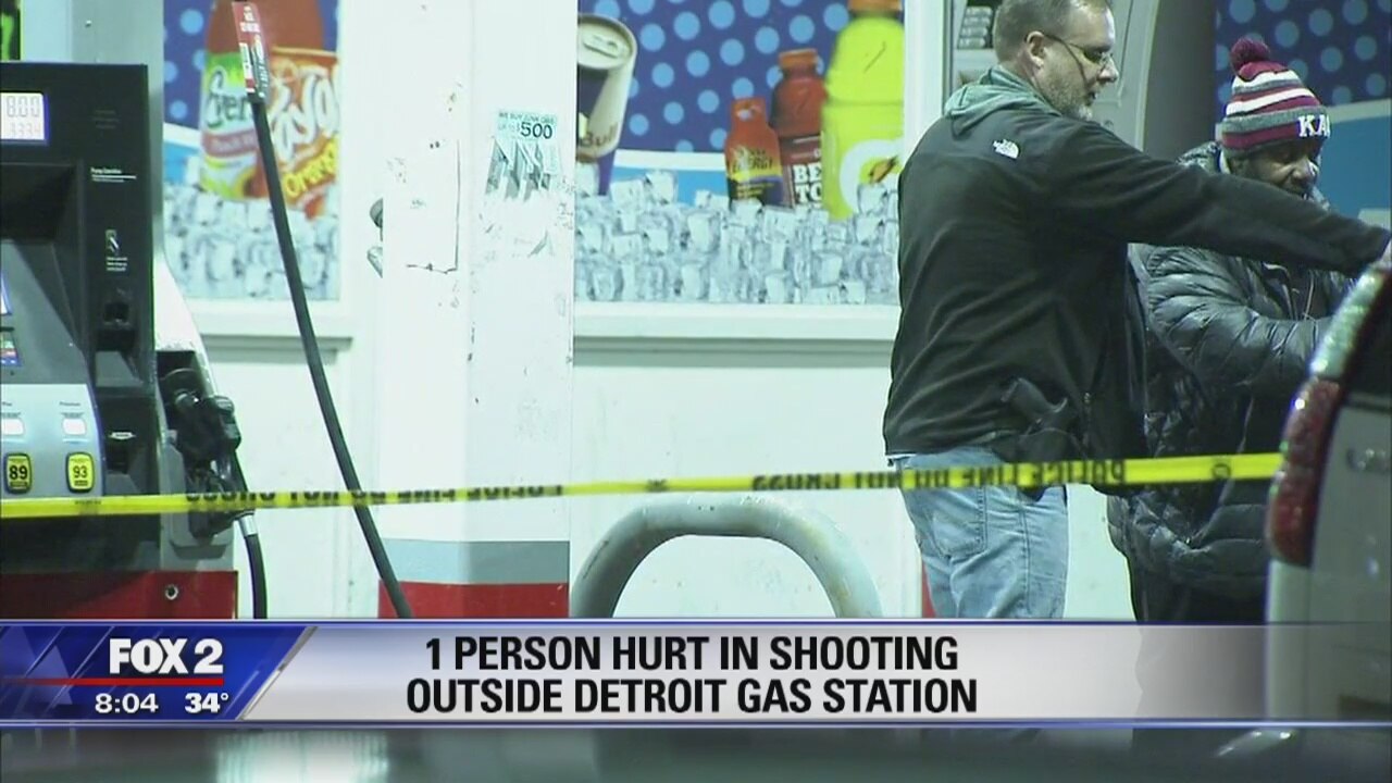 Gas station shooting injures 1 on Detroit's east side