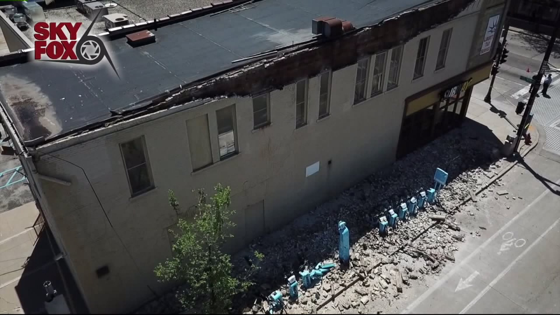 Wall collapse near MLK and North