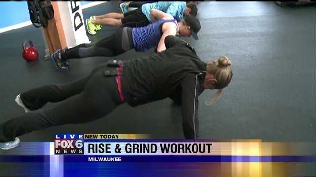 Laura learns workout routine and Drench Fitness