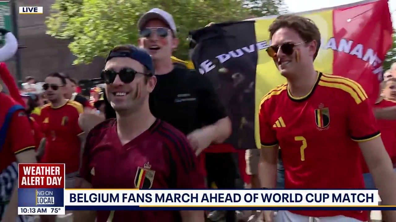 Belgium fans march ahead of Seattle World Cup opener
