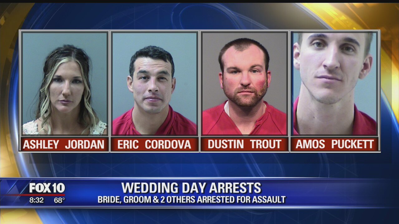 Bride, groom accused of assaulting police officers in Prescott