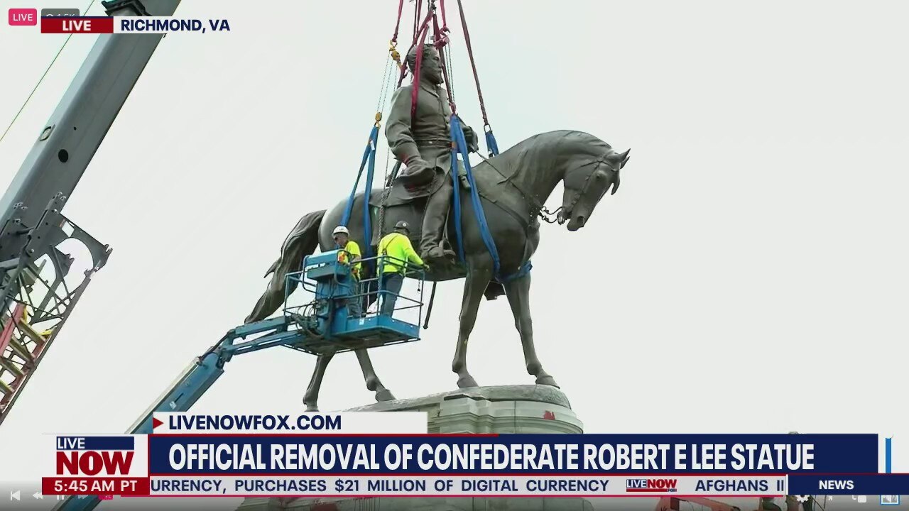 Robert E Lee Statue removed from state capitol | LiveNOW from FOX