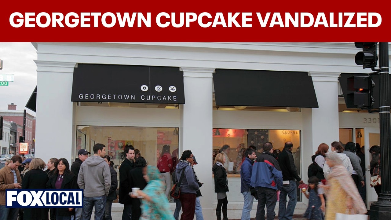 Georgetown Cupcake window damaged after beer keg thrown inside