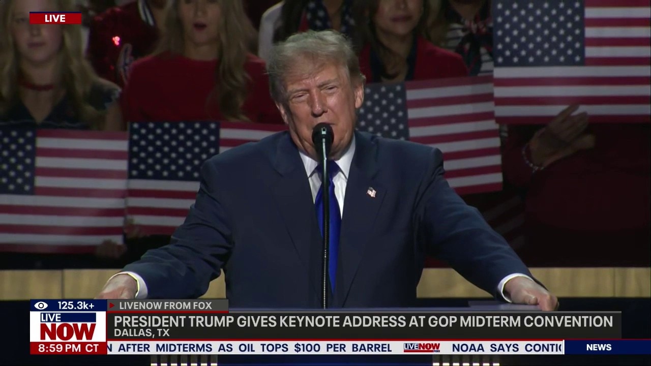 Trump rallies GOP during midterm convention in Texas