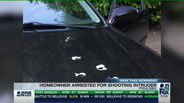 Poulsbo homeowner arrested for shooting intruder, deputies say