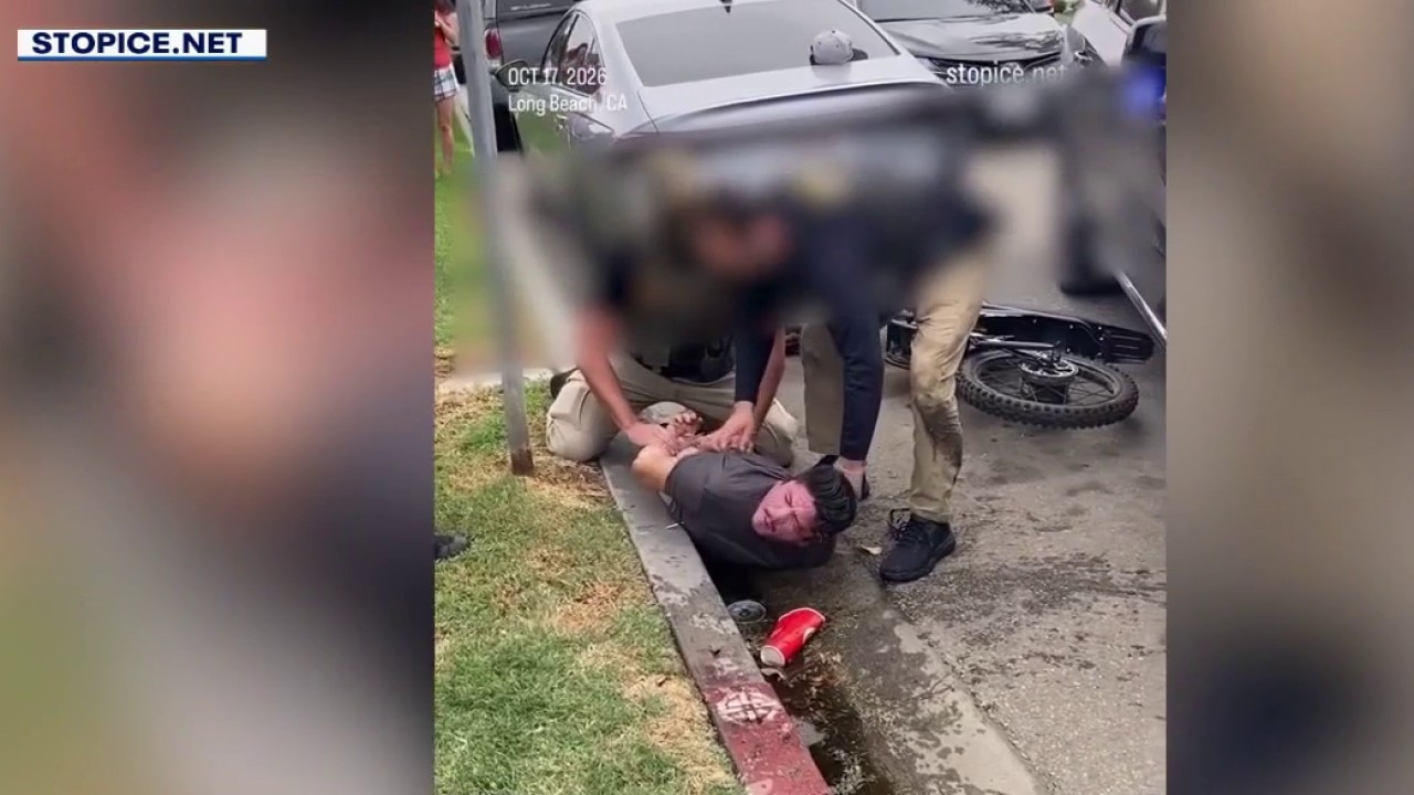 Violent ICE arrest in Long Beach captured on camera 