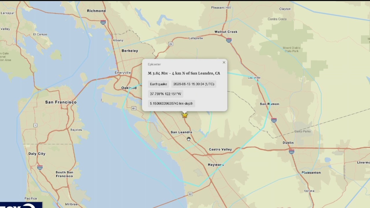 Quake strikes San Leandro; shaking felt throughout Bay Area 