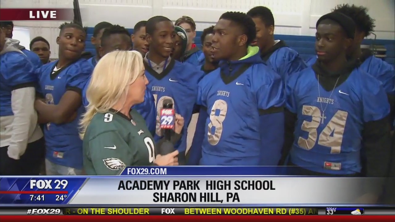 Academy Park in Sharon Hill hosts Eagles Pep Rally