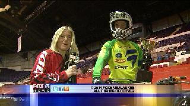 Laura checks out a Motorcross race