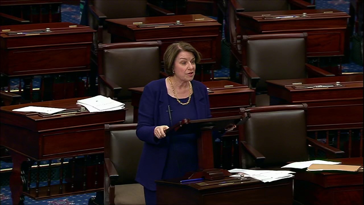 Sen. Klobuchar speaks on BWCA bill