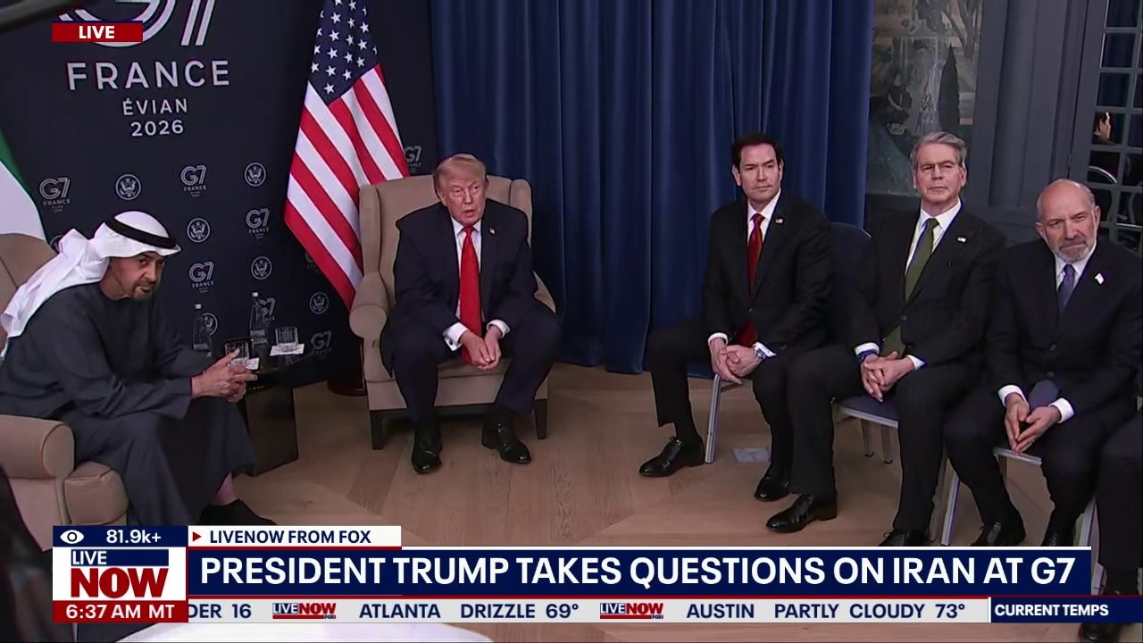 President Trump meets with UAE President at G7