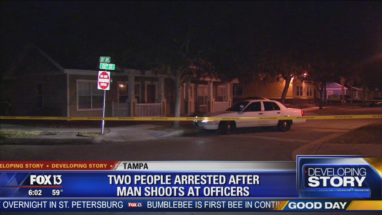 Shots fired at Tampa police officers