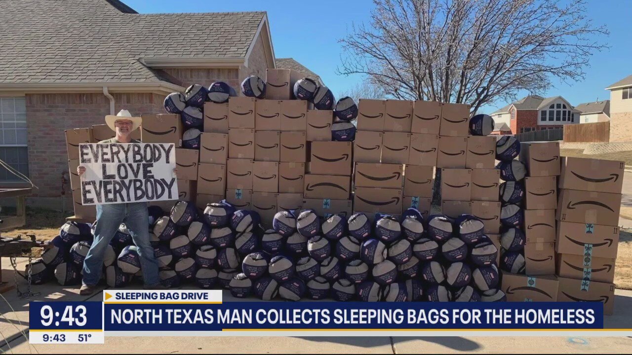 North Texas man collecting sleeping bags for the homeless