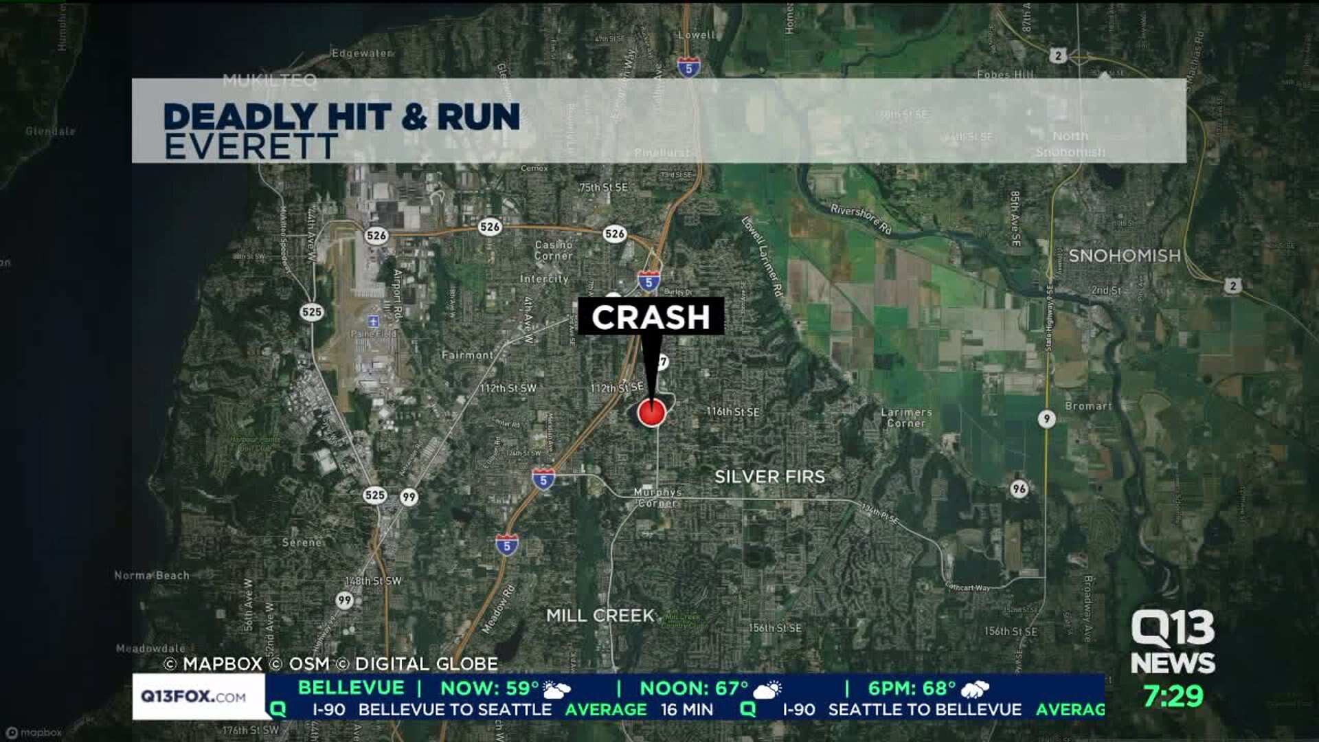 Deadly hit and run crash in Everett