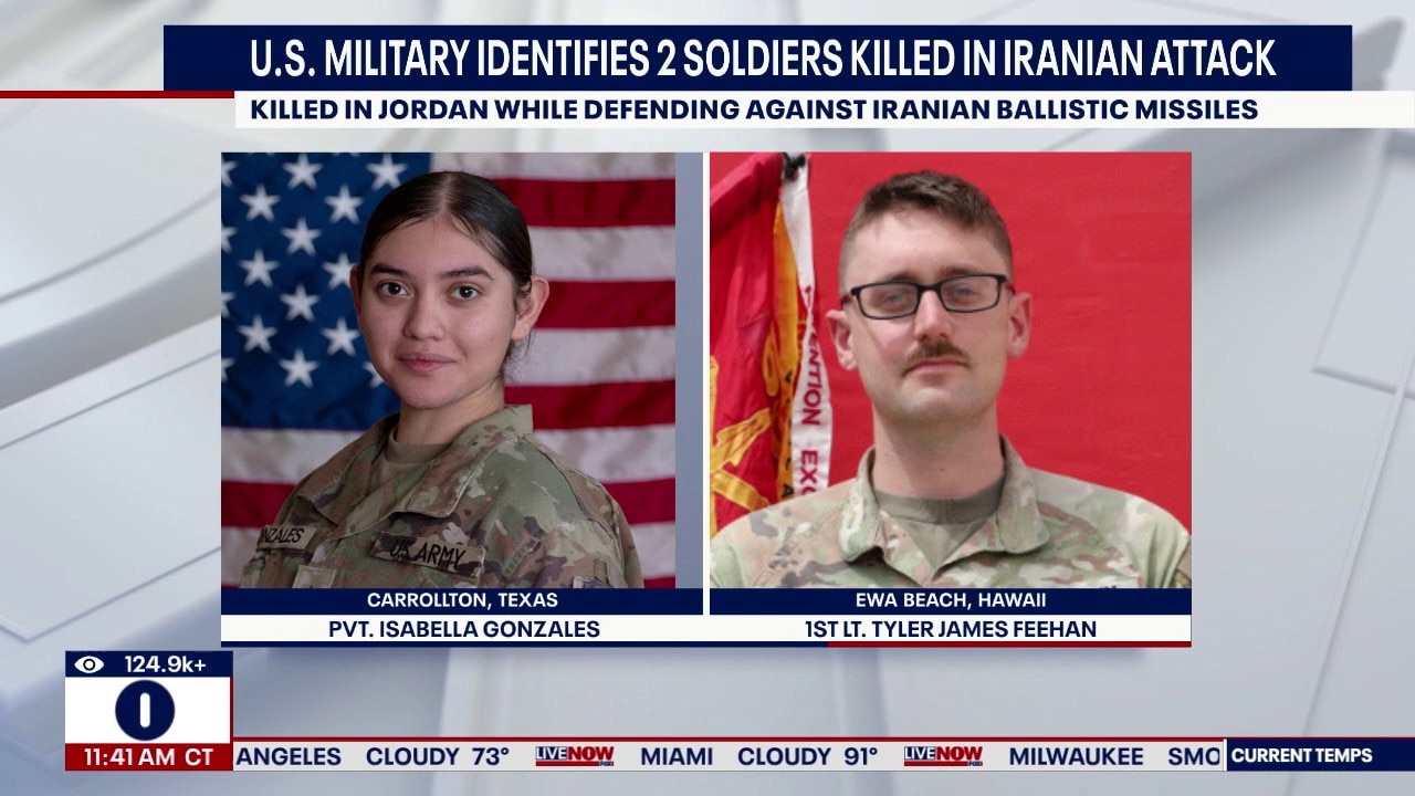 US soldiers killed by Iran identified, DOW says