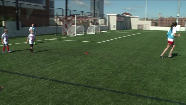 Chip checks out new MSOE soccer field