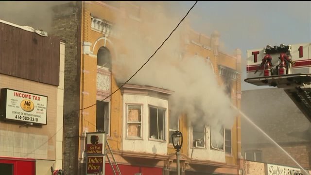 Reignited: 4-alarm fire damages bar, apartments on Milwaukee`s south side