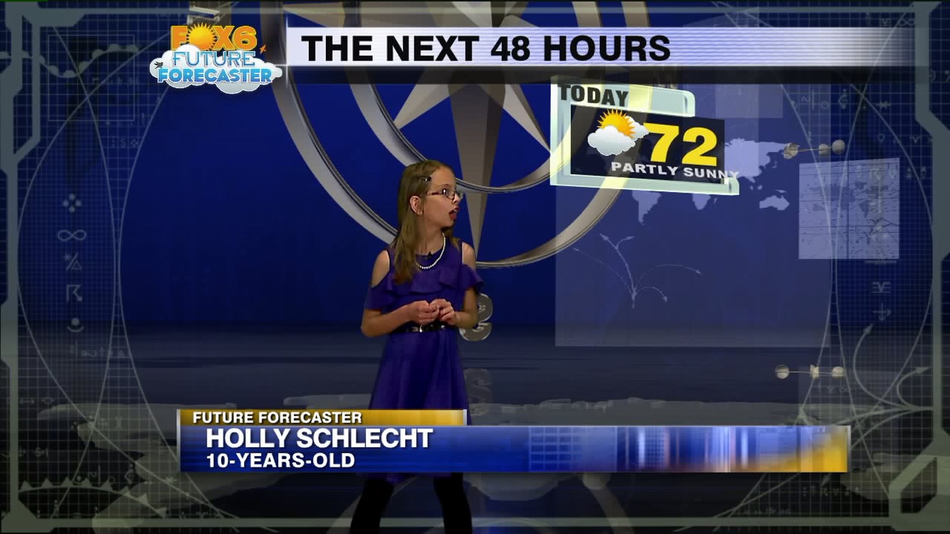 Holly helps with the weather