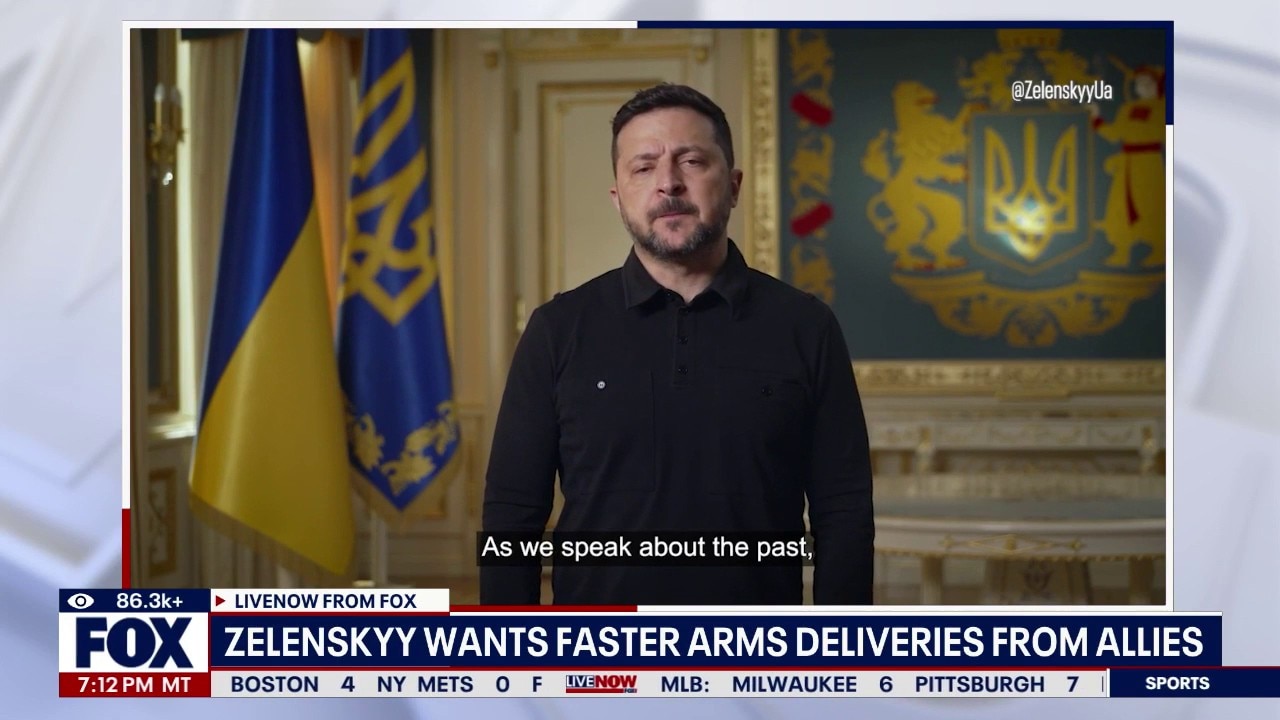 Zelenskyy asks for faster arms deliveries from allies