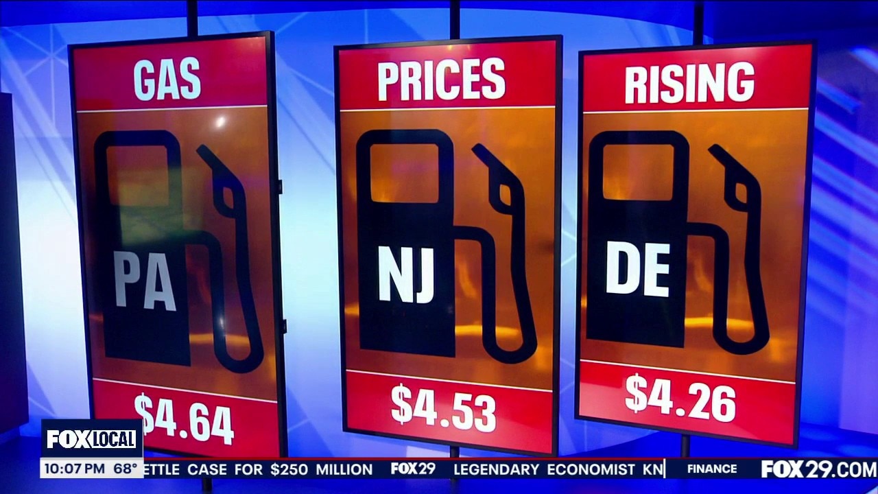 Gas prices hit $4.64 in Pennsylvania as national average climbs to $4.53